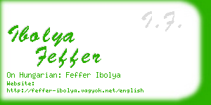 ibolya feffer business card